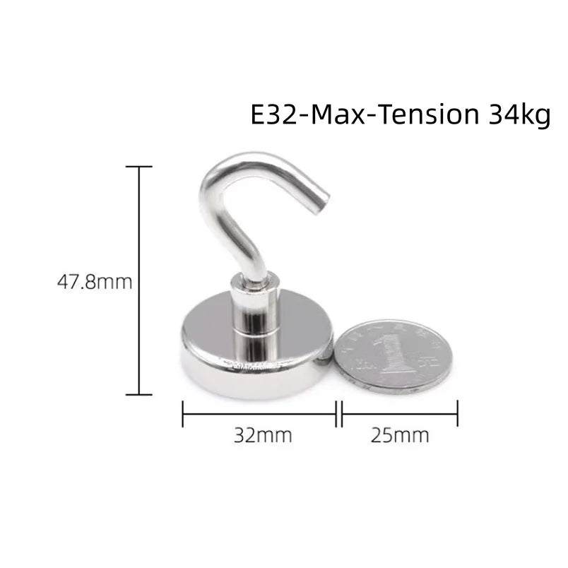 10PCS Strong Magnet Hooks Multi-Purpose Storage Hooks Home Kitchen Bar Storage Hooks Key Storage Hooks Bathroom Hangers