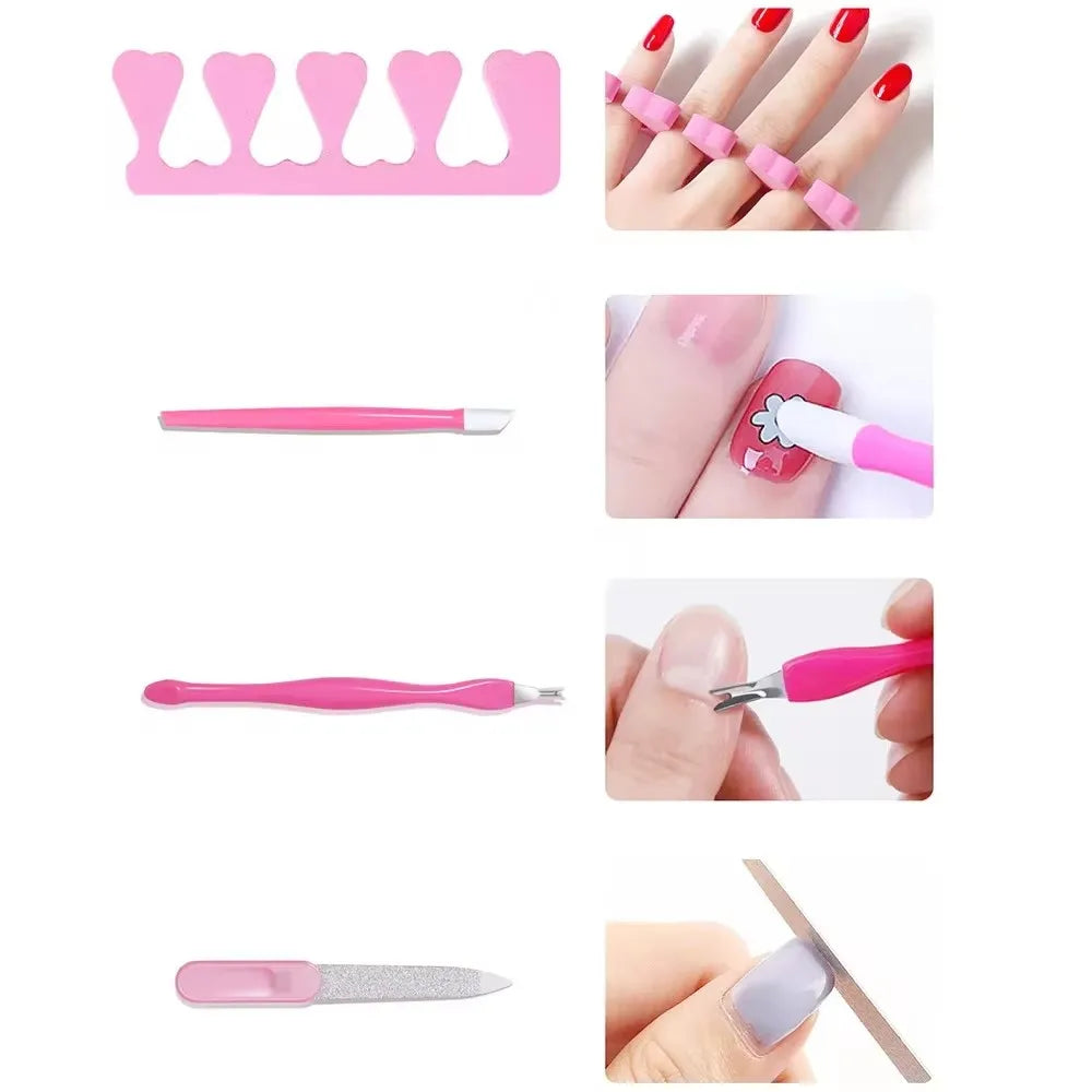 LINMANDA Manicure Set USB Electric Nail Drill Polish File Kit With LED Lamp Handheld Pen Sander Polishing Block Manicure Tools