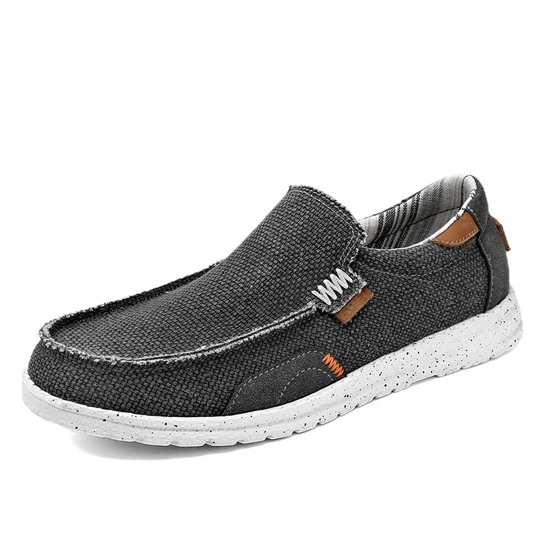 Summer Breathable Sneakers Men Canvas Shoes Slip On Loafers Men Comfty Casual Men Shoes Lightweight Flats Men Walking Zapatos