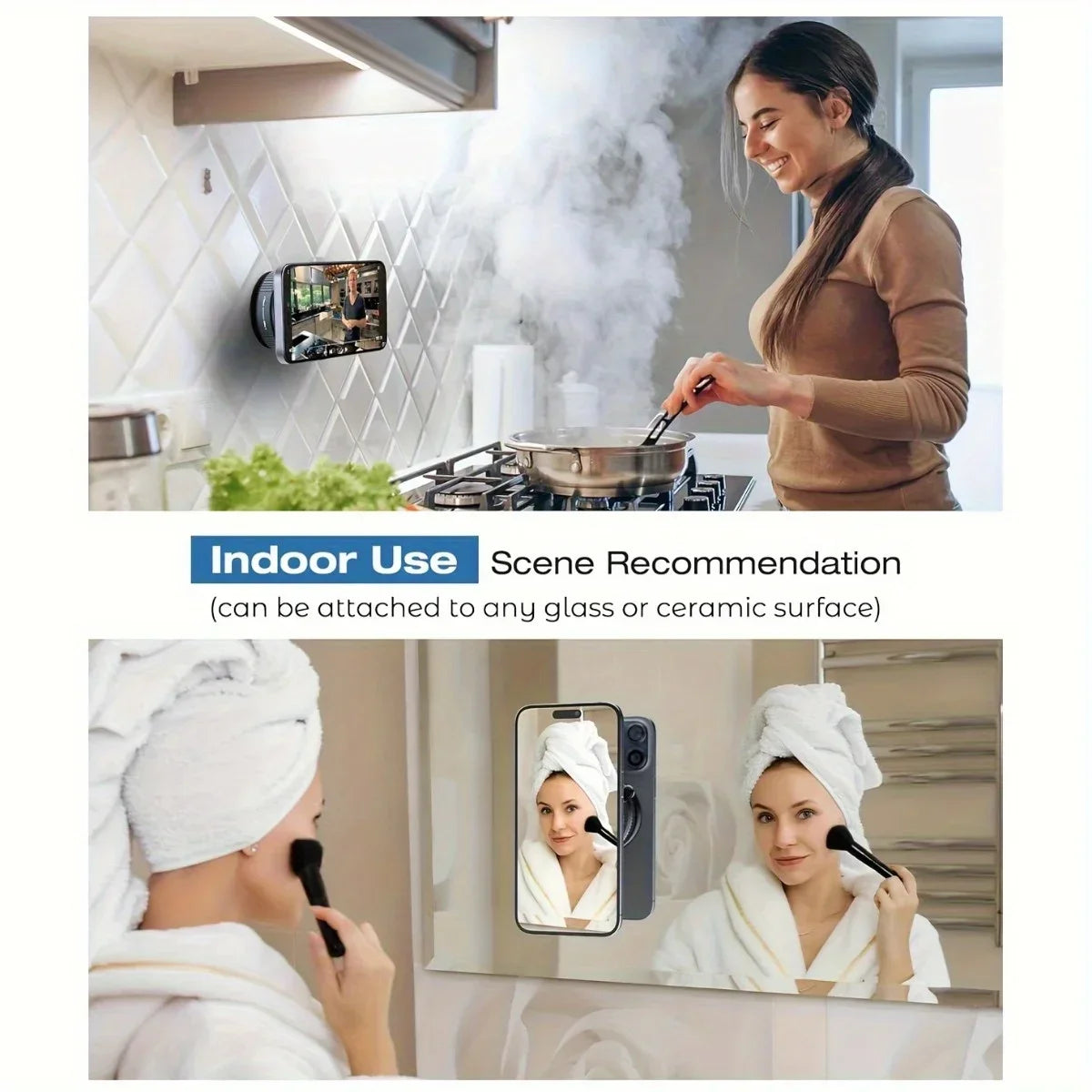 utton Exhaust Vacuum Magnetic car Phone Holder - Portable, Easy to Use Strong Suction Foldable & Stretchable Dual-Sided Adhesion