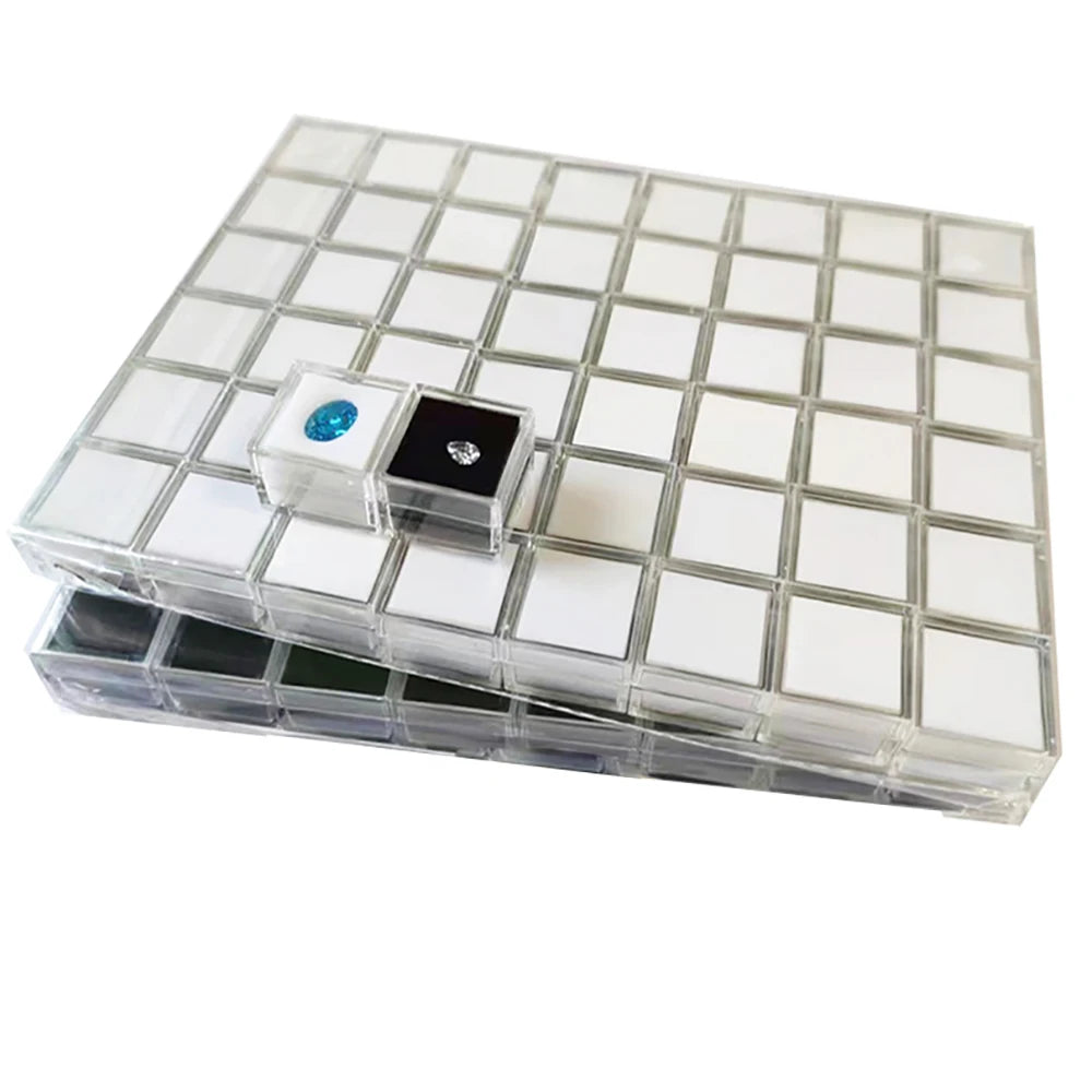 10Pcs Diamond Jewelry Organizer Gems Packaging Box DIY Disamond Ring Jewllery Storage Case 3CM Gemstone Zirconia Gift Box