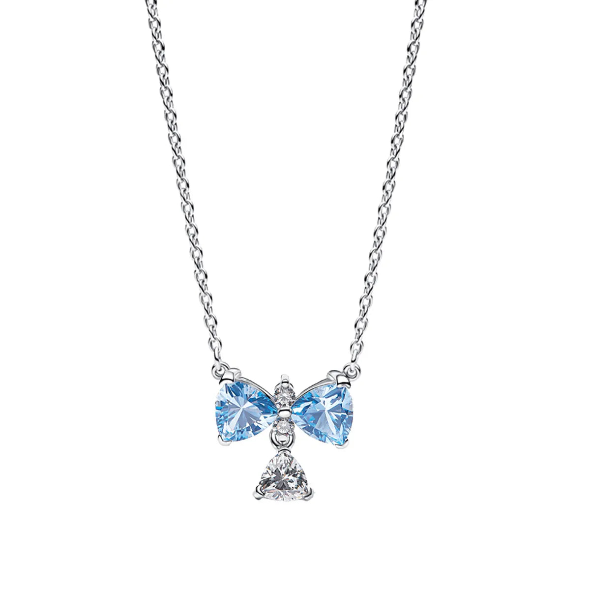 New Original 925 Sterling Silver Butterfly Necklace Star Moon Heart Key Lock Chain Link for Women Jewelry Valentine's Day Gift
