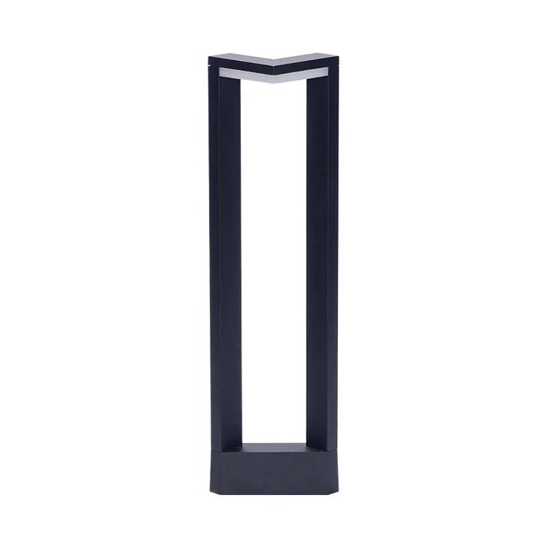 LED 12W Outdoor Landscape Path Lights Black IP65 Waterproof Lawn Post Light Fixture for Lawn Patio Courtyard Driveway Decoration