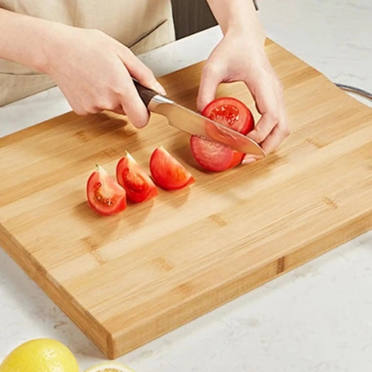 Wooden Cutting Board Bamboo Food Cutting Table Kitchen Serving Board Thickened Chopping Panel for Meat Fruit Vegetables Bread