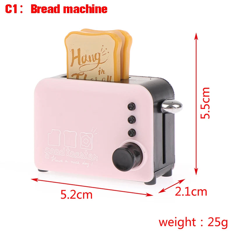 1PC Dollhouse 1/12 Scale Mini Bread Machine Miniature Kitchen Access Toaster Home Decoration Spoon Shovel Cookware Model