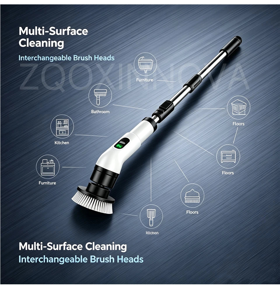 Cordless Household Spin Scrubber Kitchen Gadgets Hair Brushes Bathroom Broom Toilet  Multipurpose Cleaning Brush  Electric Mops