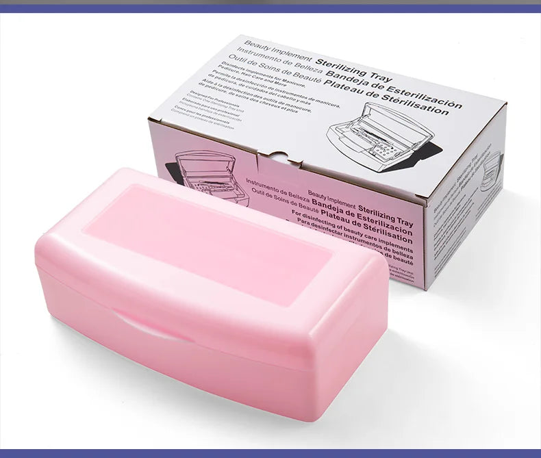Manicure Tools Beauty Implement Sterilizing Tray Nail Tools Inside Disinfection Box Detachable Cleaning Nail Tools Storage Box