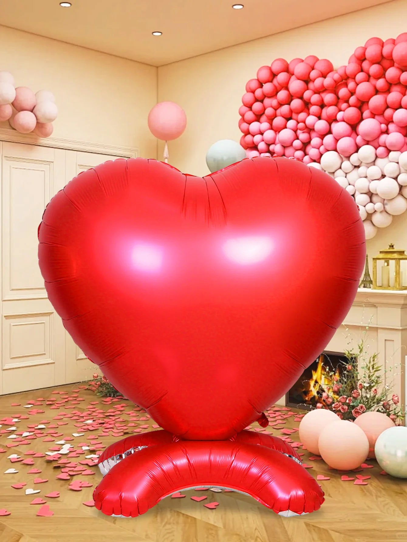 1pc giant heart-shaped standing balloon for Valentine's Day, birthdays, bridal showers, party decorations, weddings