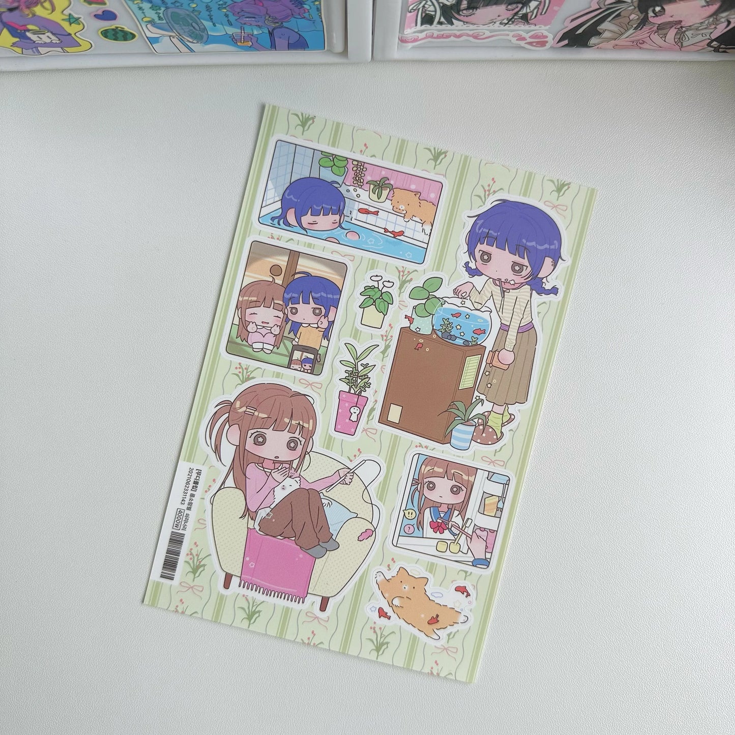Korean Stickers Cute Sweet Cool Japanese Shibuya Girl Stickers Kawaii Character Stickers Handbook Diary Scrapbook DIY Stickers