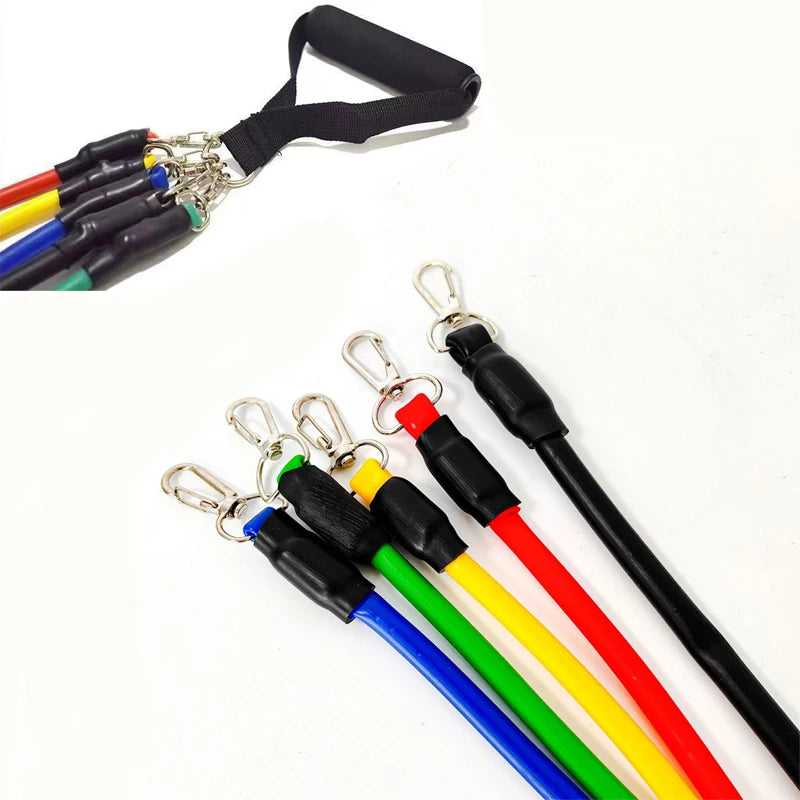 11pcs 100/150LB Resistance Bands Set, Portable Fitness Equipment,Strength Training Bands for Home Gym,Workout Excercise Band