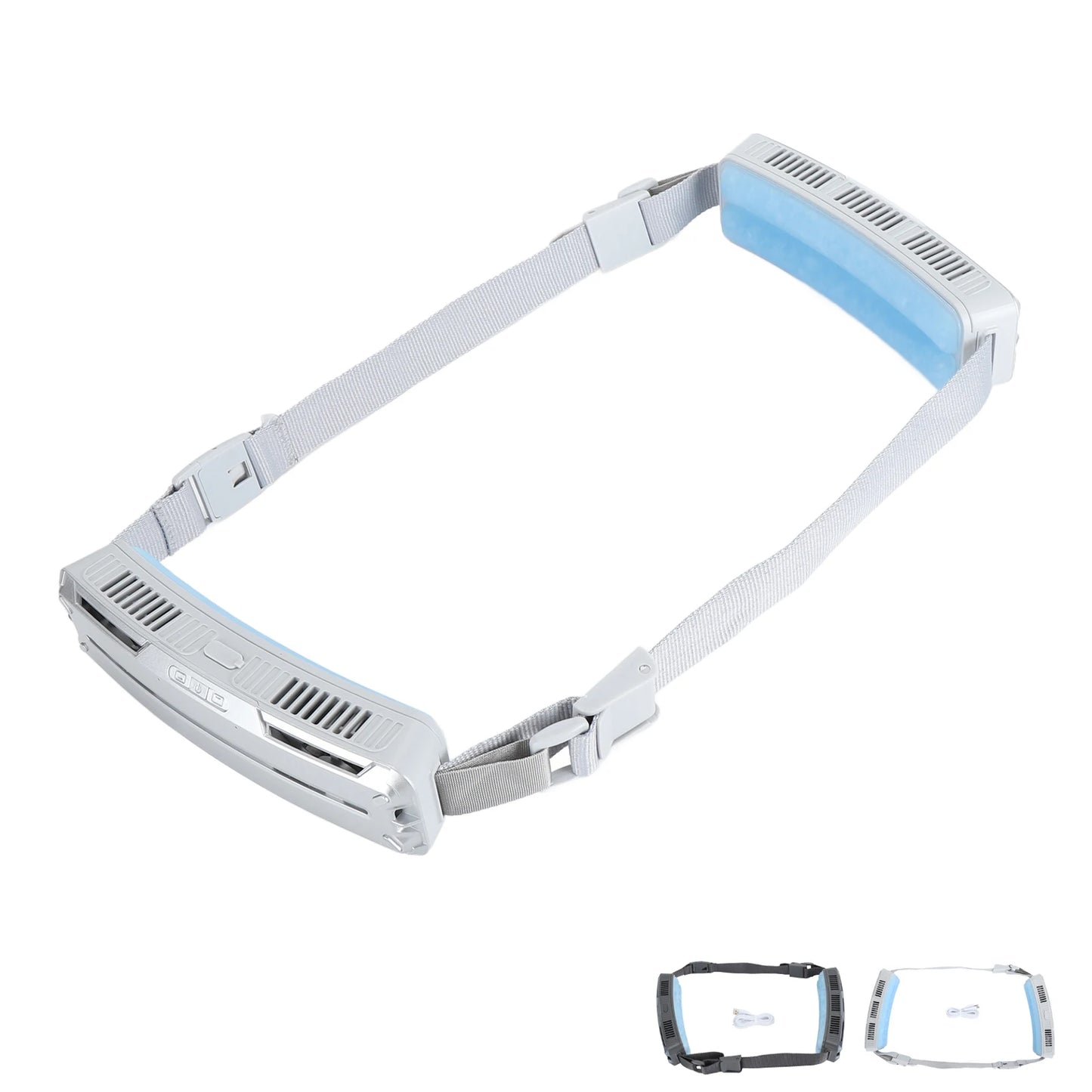 Travel Fan Wearable Waist Fan Multifunctional 3 Speeds Adjustable Ice Compress Efficient Wide Angles Belt Fan for Outdoor Sports