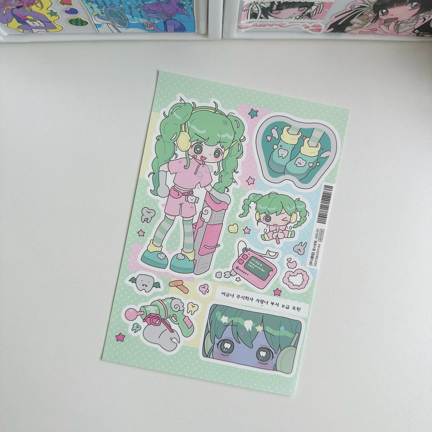 Korean Stickers Cute Sweet Cool Japanese Shibuya Girl Stickers Kawaii Character Stickers Handbook Diary Scrapbook DIY Stickers