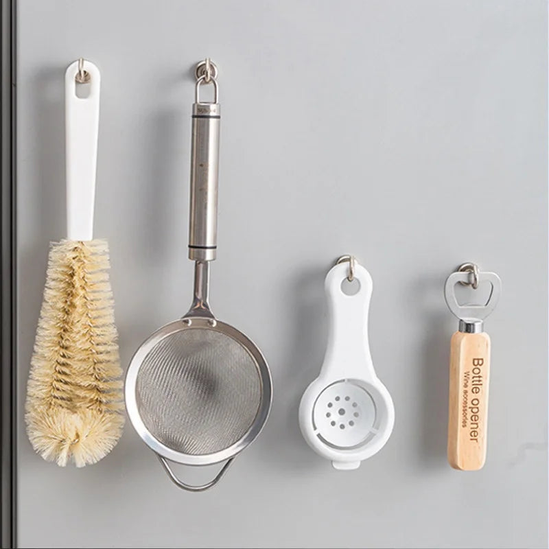 10PCS Strong Magnet Hooks Multi-Purpose Storage Hooks Home Kitchen Bar Storage Hooks Key Storage Hooks Bathroom Hangers