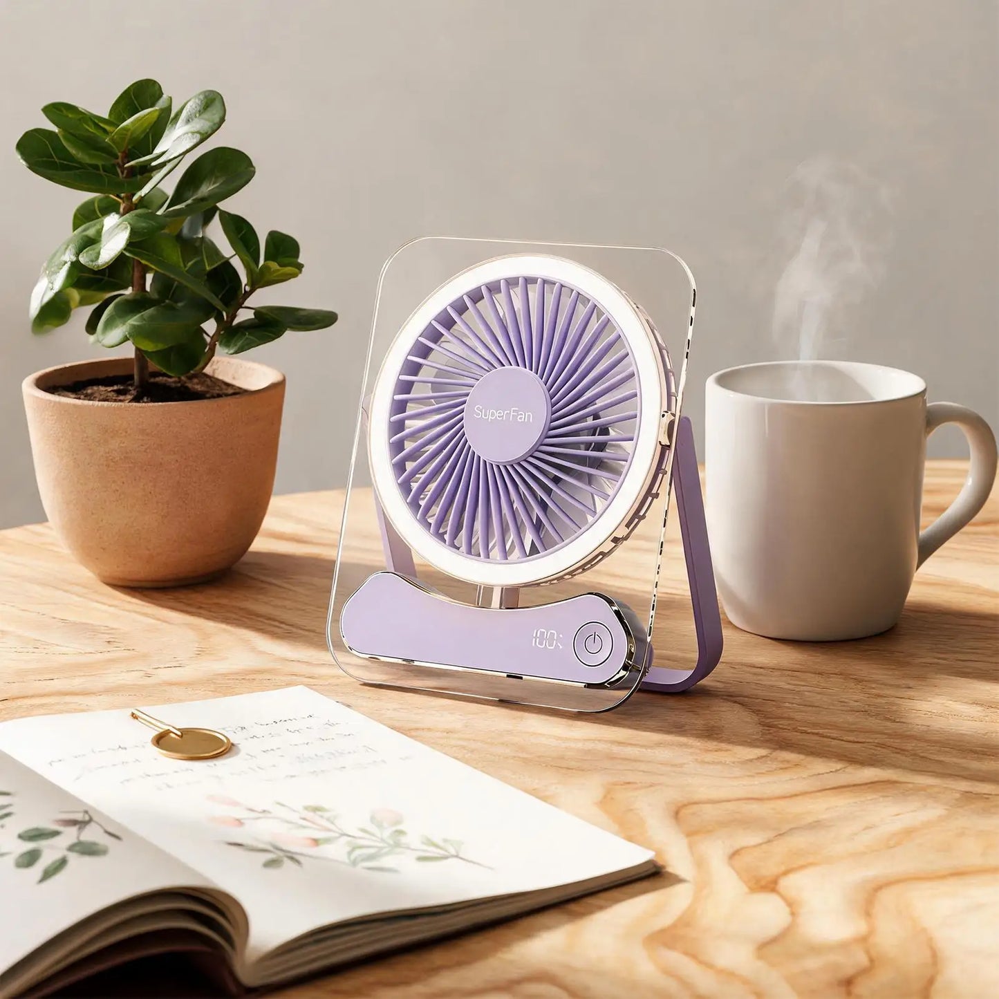 Travel Fan For Sleeping Foldable Adjustable Long Lasting Device Portable Fan USB Rechargeable For Home Office Bedroom Travel