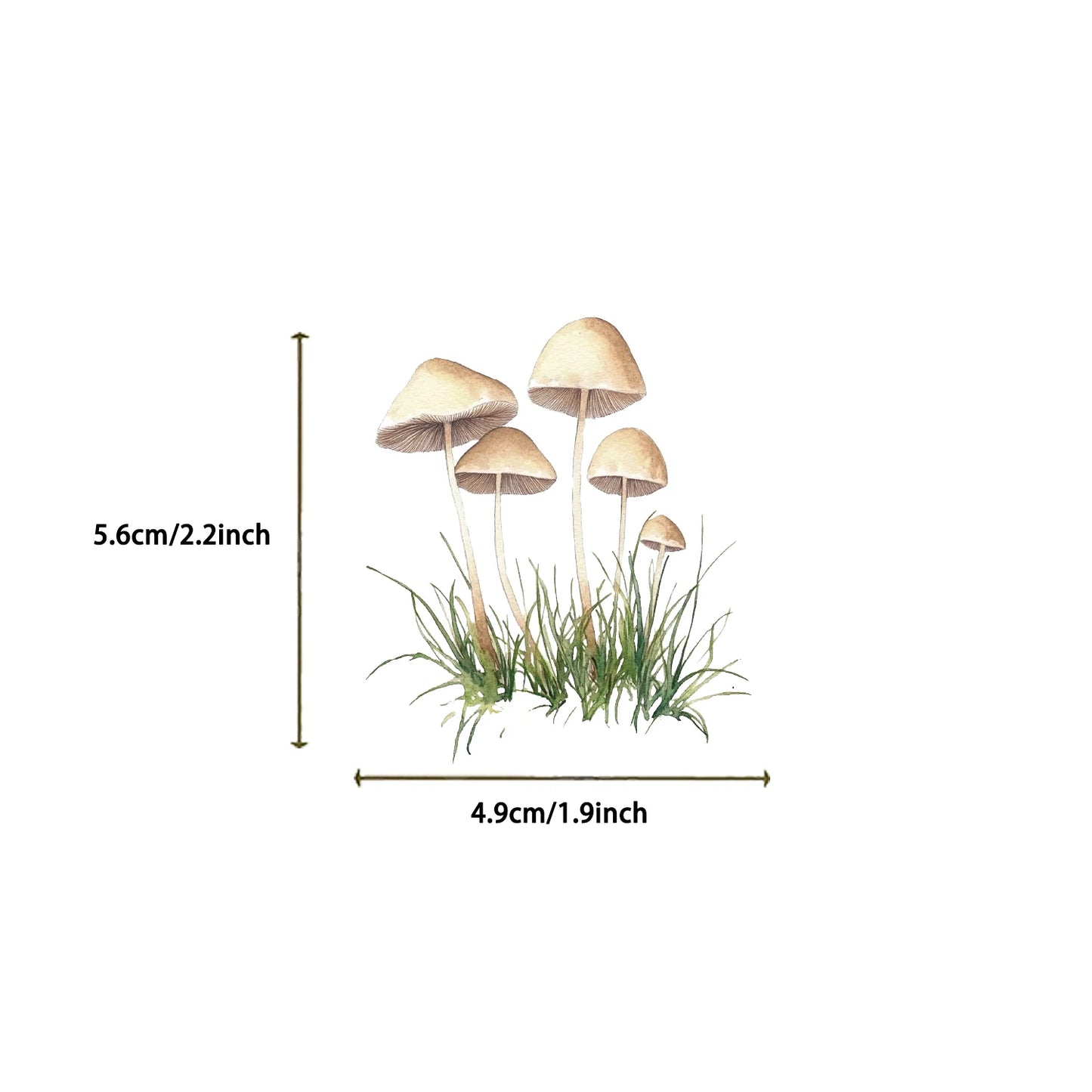 50pcs Mushroom Stickers Cartoon Pattern Waterproof PET Decals Scrapbooking Phone Luggage Skateboard Graffiti Decals