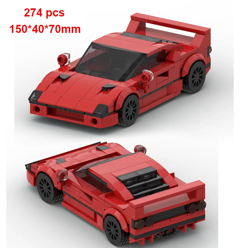City Technical Vehicle Speed  Racing Car Building Blocks Courses Rennen гонки Carreras Moc DIY Model Brick Toys