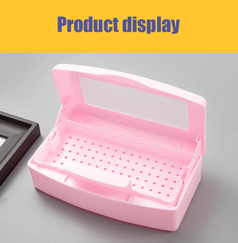 Manicure Tools Beauty Implement Sterilizing Tray Nail Tools Inside Disinfection Box Detachable Cleaning Nail Tools Storage Box