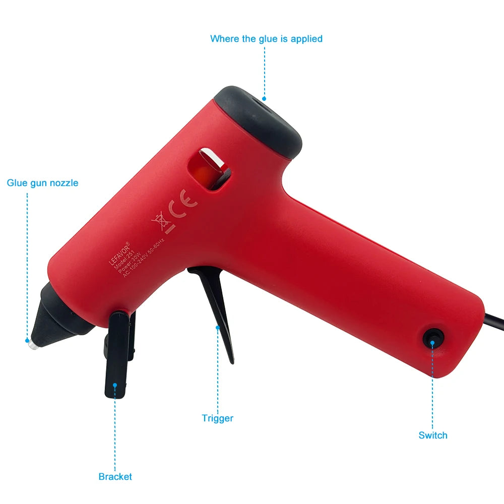 30W Hot Melt Glue Gun Mini Household Industrial Silicone Guns DIY Heat Temperature Thermo Electric Repair Tool With Glue Sticks
