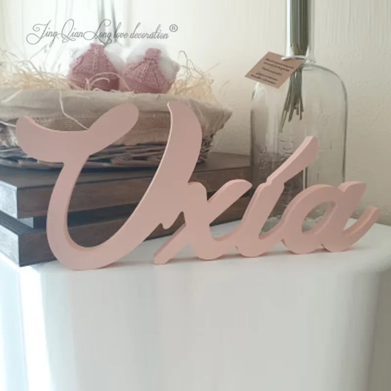 Custom Wooden Name Signs Wooden Letters Personalized Wood Design Laser Cut Out Any Font Name