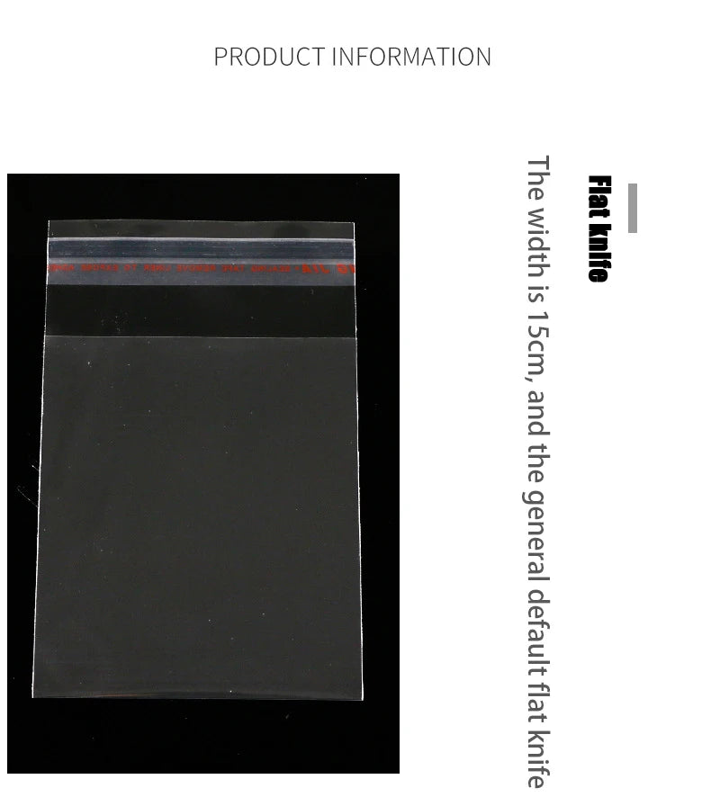 Plastic Clothing Packaging Bags Accessories Gifts Transparent Sealed Bags OPP Self-adhesive Bags Clothes Packaging Bags