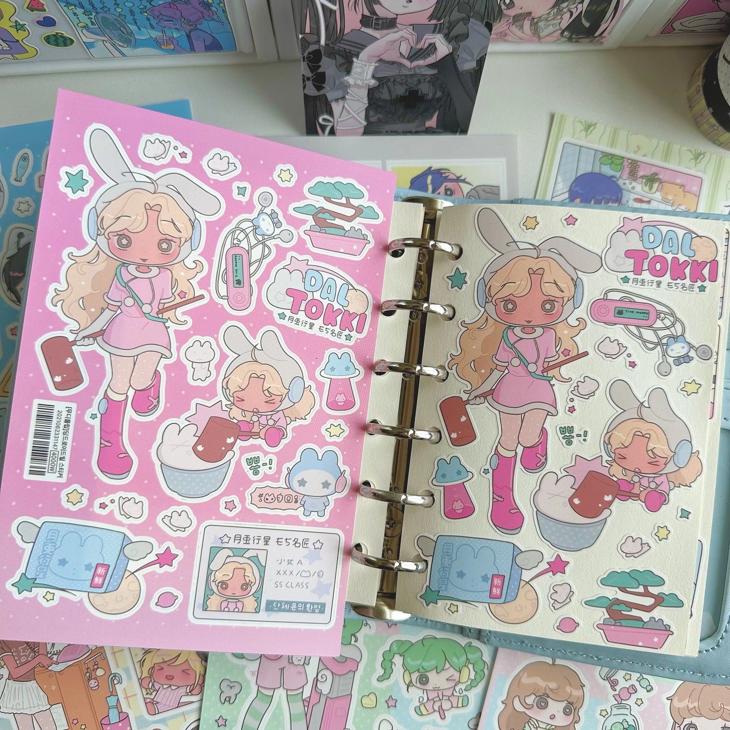 Korean Stickers Cute Sweet Cool Japanese Shibuya Girl Stickers Kawaii Character Stickers Handbook Diary Scrapbook DIY Stickers