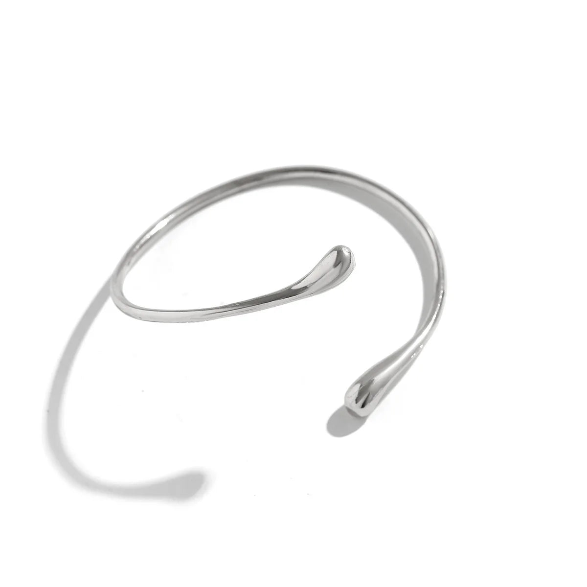 FTCY Vintage Simple Upper Arm Bracelet for Women Trendy Geometric Water Drop Shape Bangles Adjustable Women's Jewelry