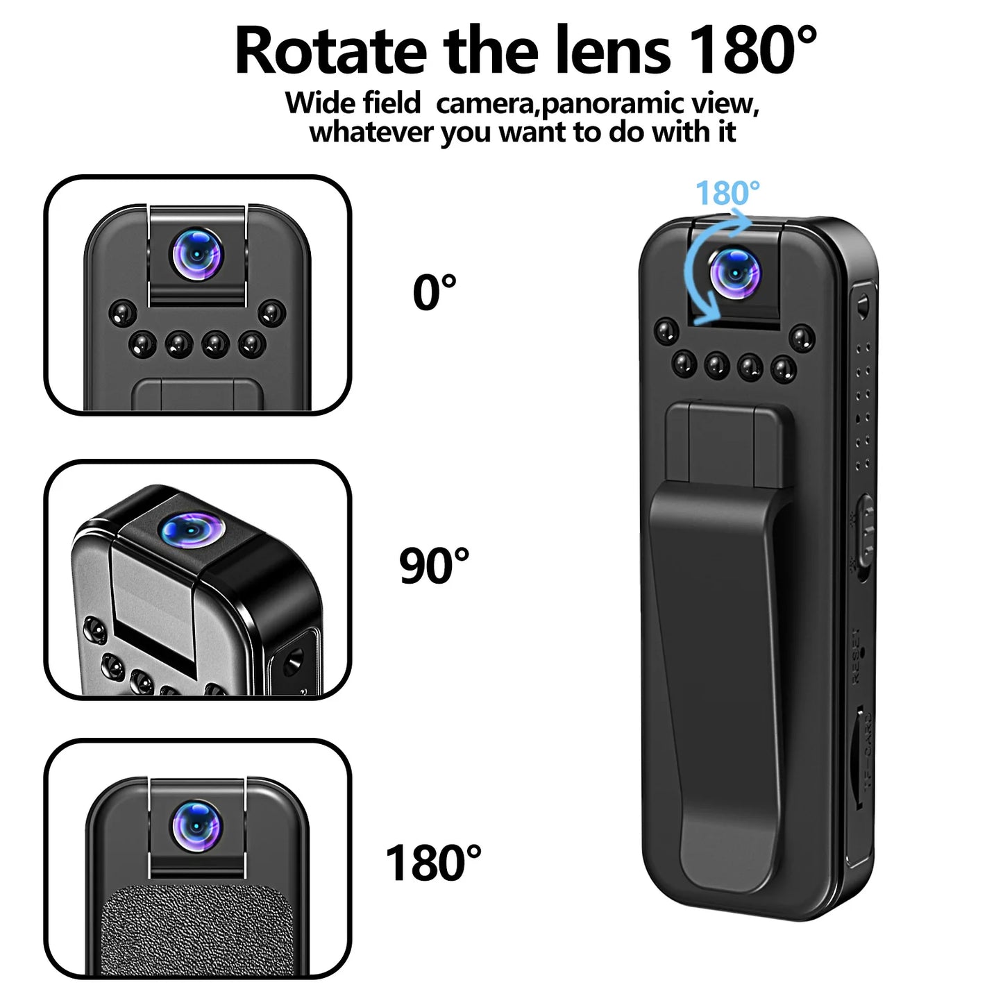 Mini Camera Portable Small Digital Video Recorder Police BodyCam Infrared Night Vision Miniature Camcorder