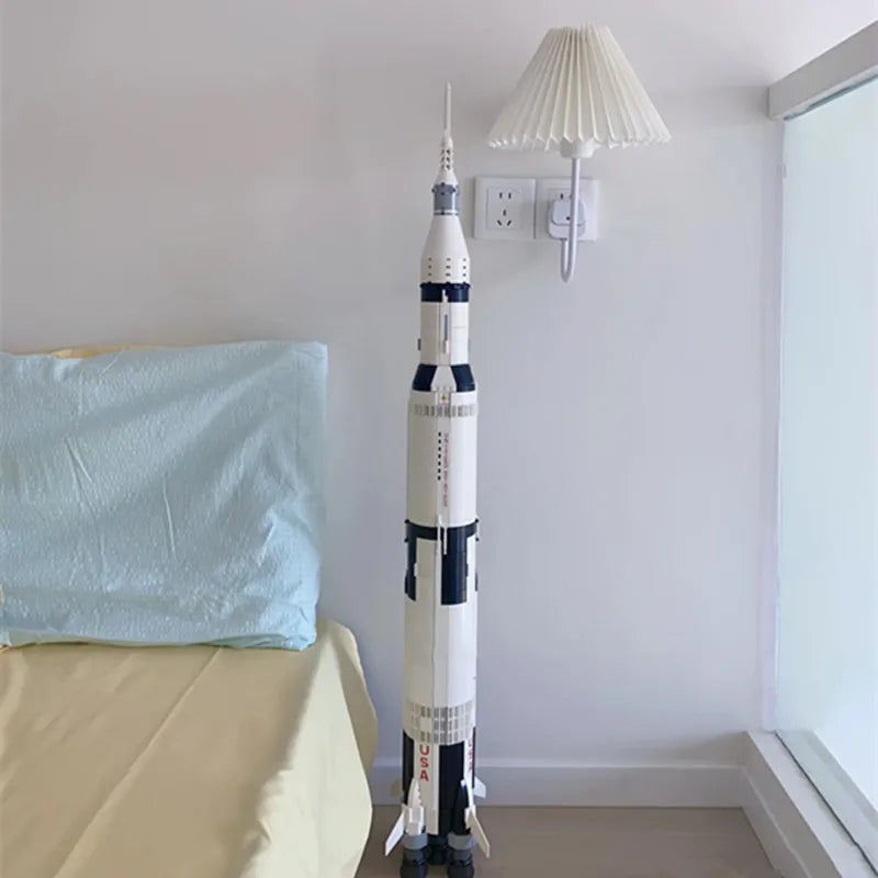 1969 pieces Apollo Saturn 5 Model Building Blocks Space Rocket Series Set Assembled Toys Children's Educational Birthday Gifts