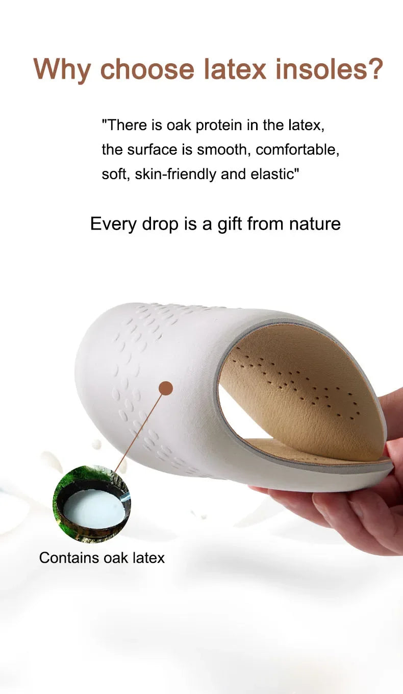 Leather Latex Sports Insole Cowhide Arch Support Shoe Pads Shock Absorbing Plantar Fasciitis Inserts for Shoes