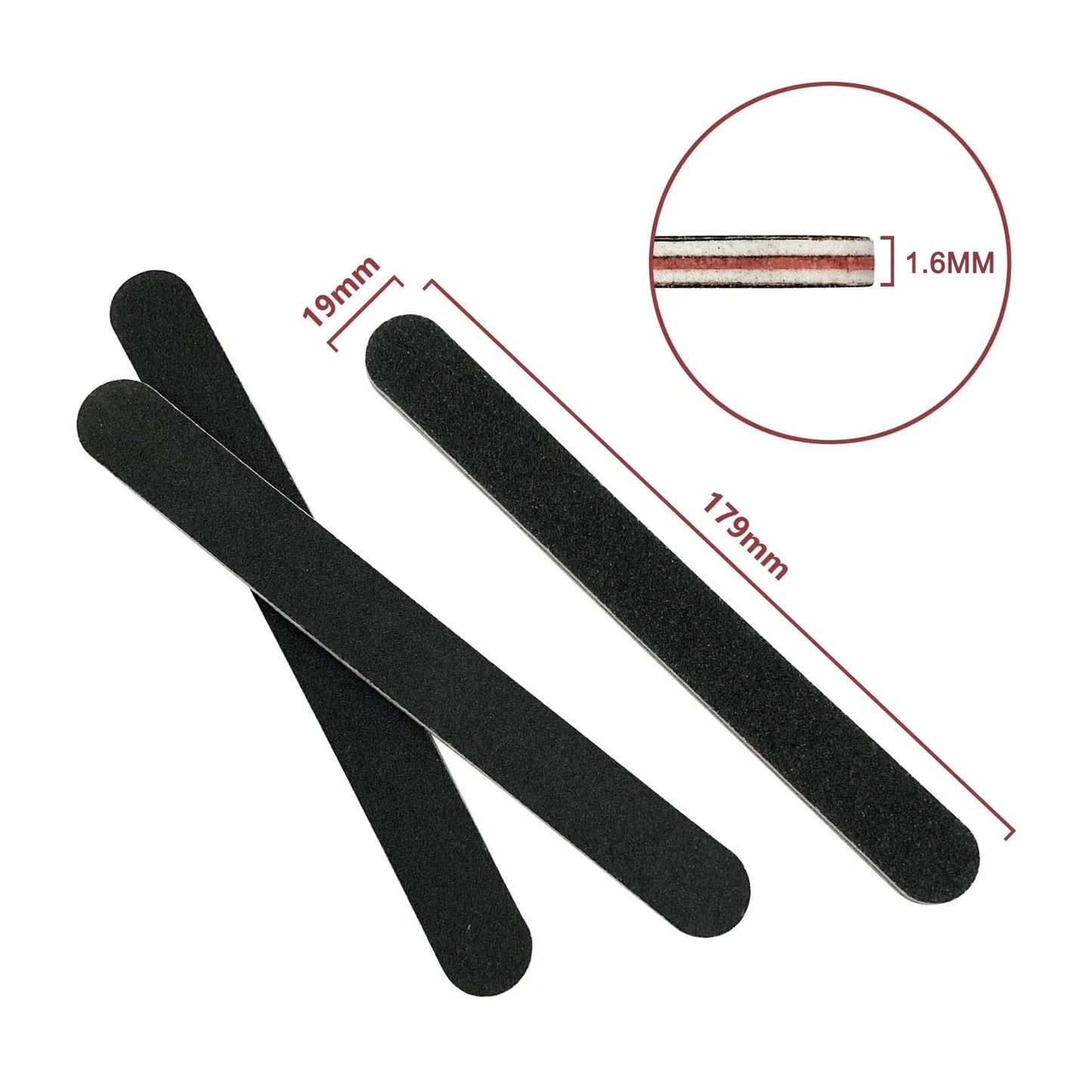 100/180 Grit Nail File Nail Buffer, Emery Boards for Nails, Nails Buffer and Shine Kit, for Poly Nails Extension Gel