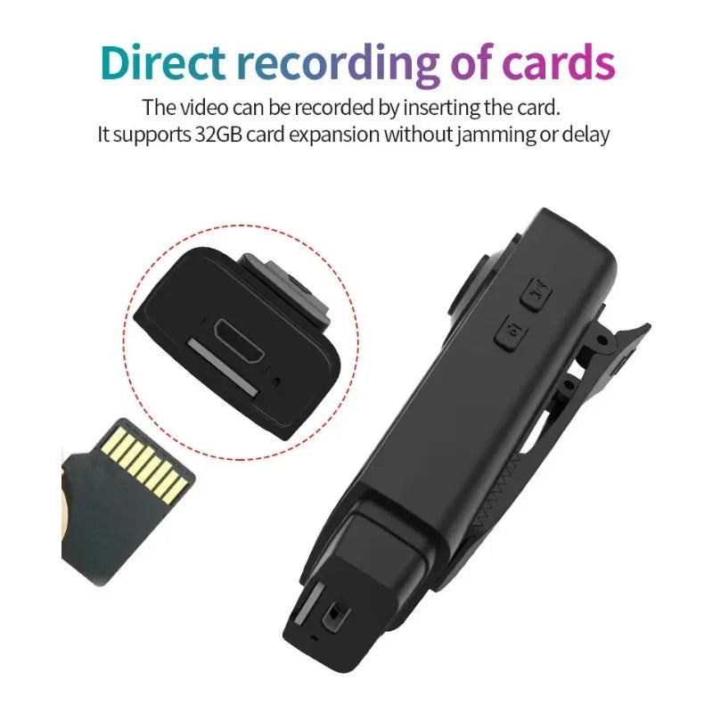 Small HD 1080P Mini Camera Clip Digtal Bodycam Video Recorder Night Vision Motion Detect PC Webcam Camcorder Micro Body Cam