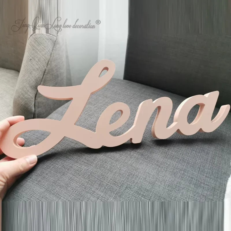 Custom Wooden Name Signs Wooden Letters Personalized Wood Design Laser Cut Out Any Font Name