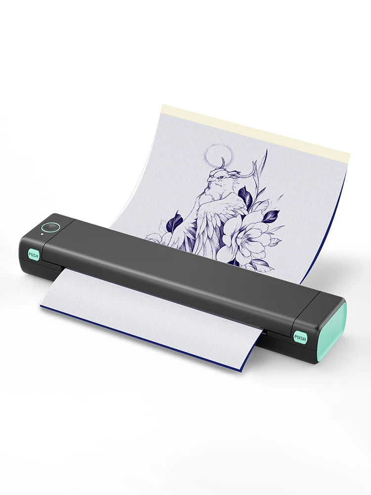 Wireless Tattoo Stencil Printer, Thermal Transfer Tattoo Machine Supports Tattoo Transfer Paper Stencil Printer For Tattooing Co