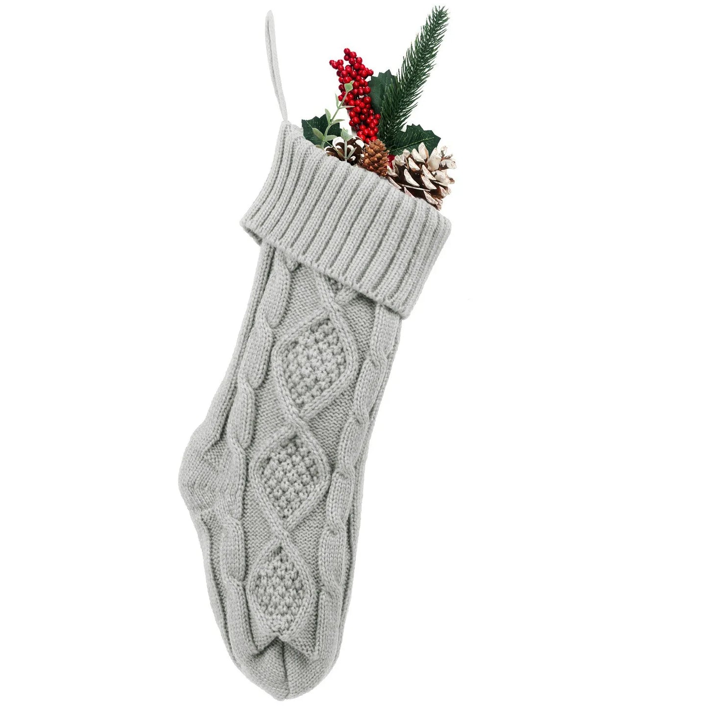Personalized Name Knitted Christmas Stocking Custom Family Xmas Stocking for Holiday Home Decor