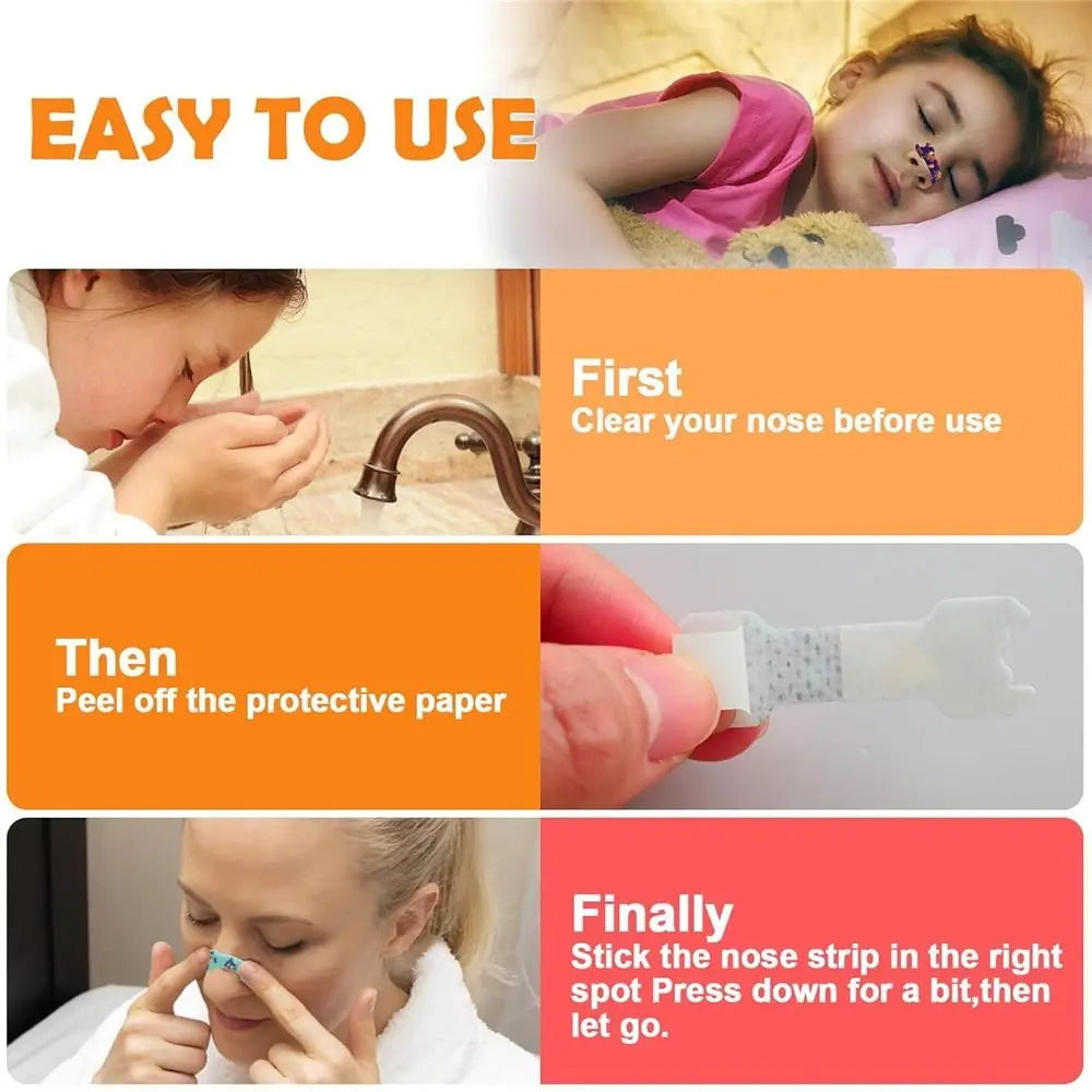 10pcs Nose Tape Cartoon Kids Nasal Strips 44x14mm/55x17mm Breathable Kids Breathing Strips Breathing Snoring Strips Boy Gril