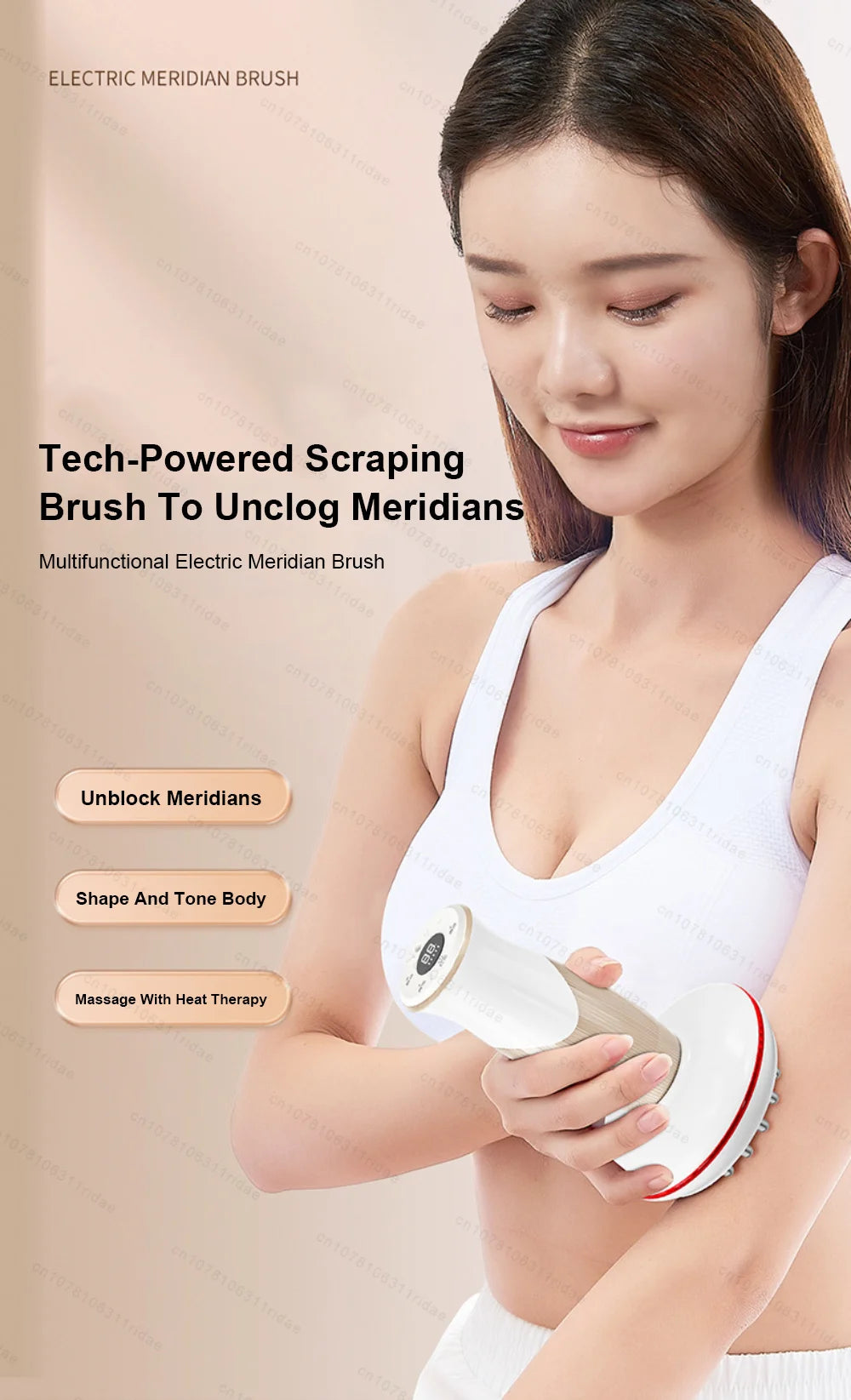 Electric Meridian Brush Full Body Universal Abdominal Massager Abdominal Rubber Scraping Artifact Shoulder Neck Thin