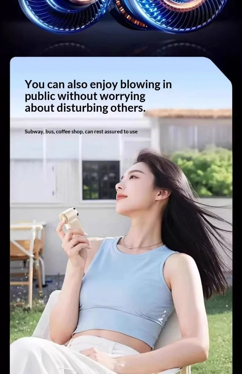 Portable Fan Convenient Creative Mini Fan Pocket Hand-held Fans Lightweight Suitable for Travel Camping Outdoors Air Coolers New