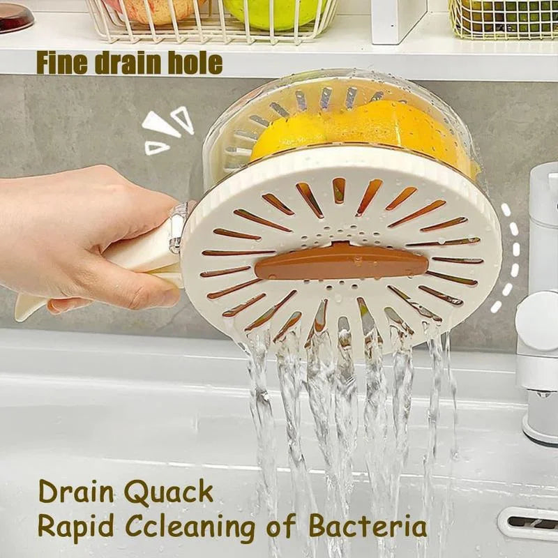 Kitchen Colander Storage Basket Multifunctional Fruit Vegetable Washing Bowl with Strainer Lid And Handle Fruit Storage Containe
