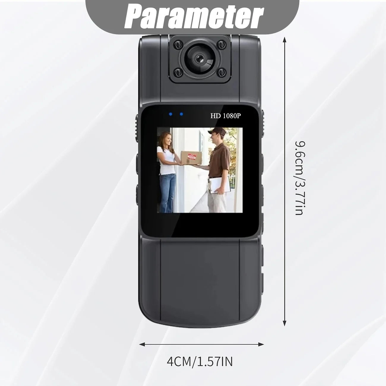 1pc Full 1080P Body Camera with Clip, Body Cam Built-in 1000mAh Battery, 4-5Hours Record, for Outdoor and Night Vision