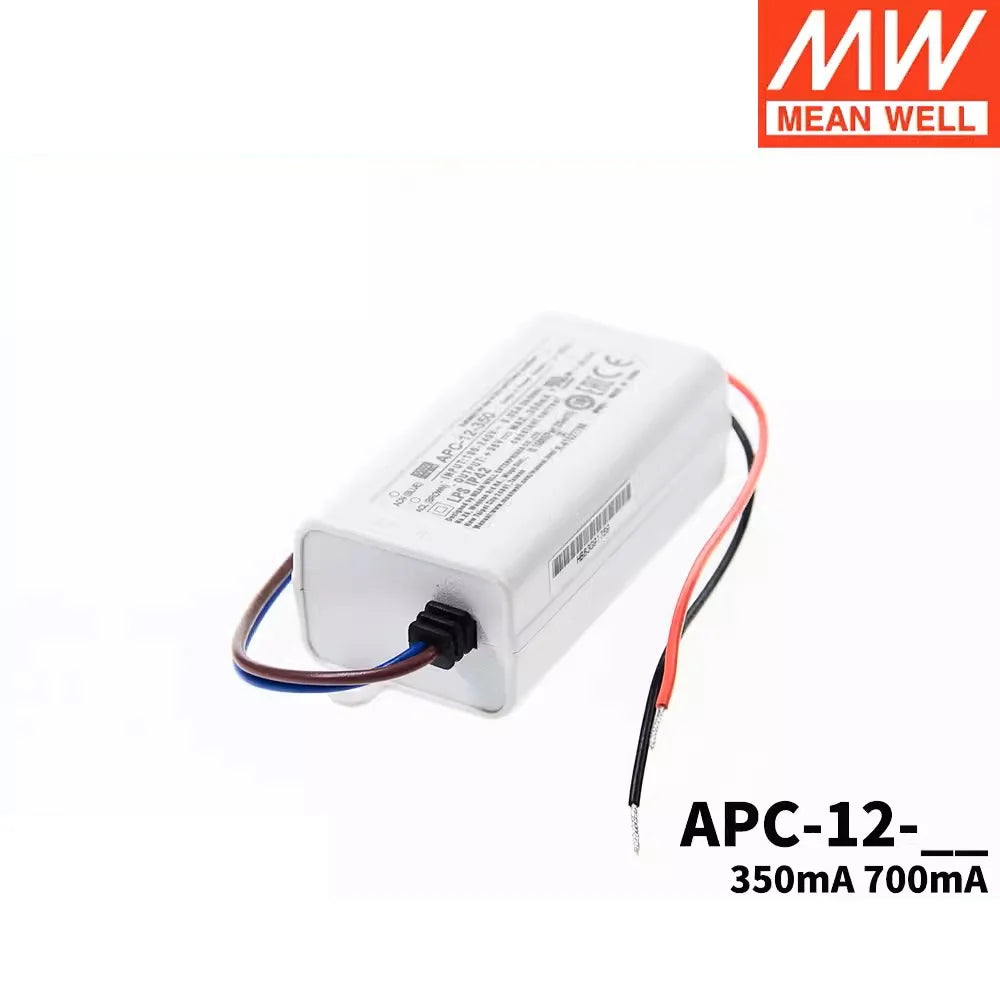 MEAN WELL LED constant current power supply APC-12 12W 350/700mA lighting low cost driver