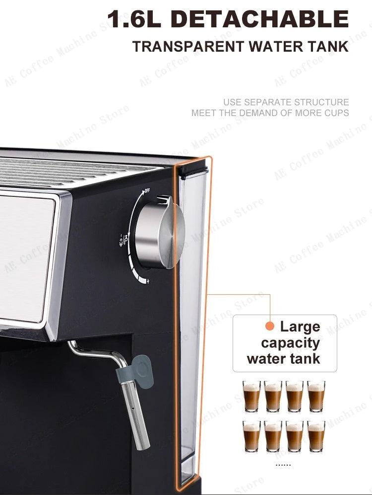 US standard 110V coffee machine High pressure extraction Italian semi-automatic espresso machine Portable home coffee machine