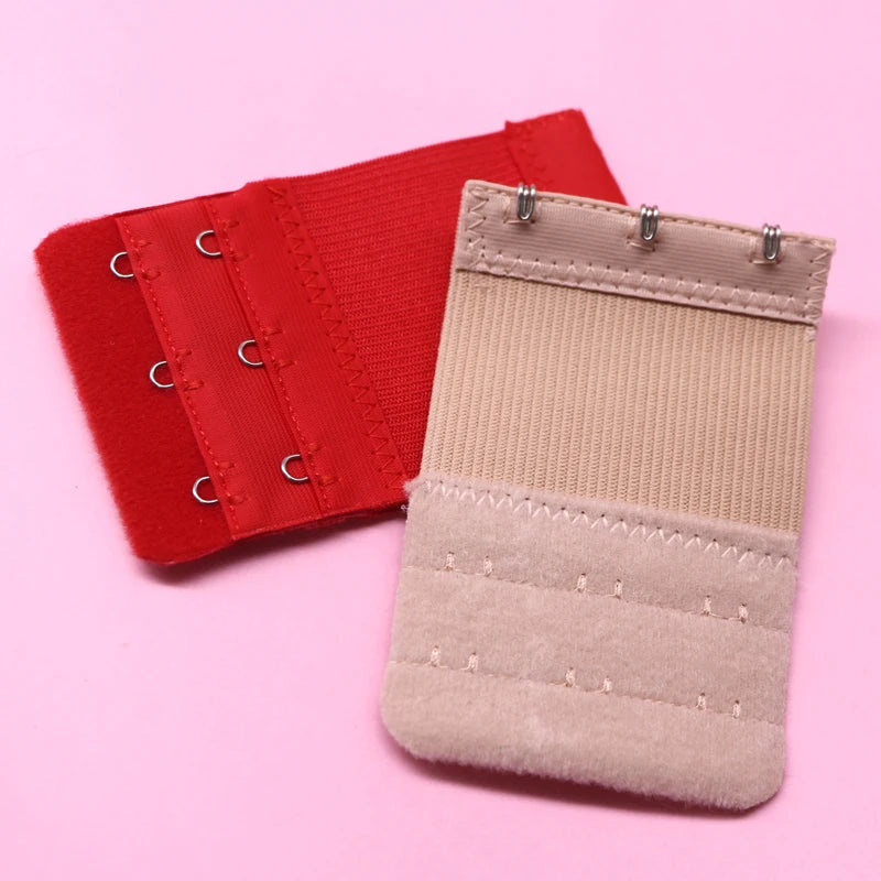 3PCS Lady 3Hooks Bra Extender for Women's Elastic Bra Extension Strap Hook Clasp Expander Adjustable Belt Buckle Underwear