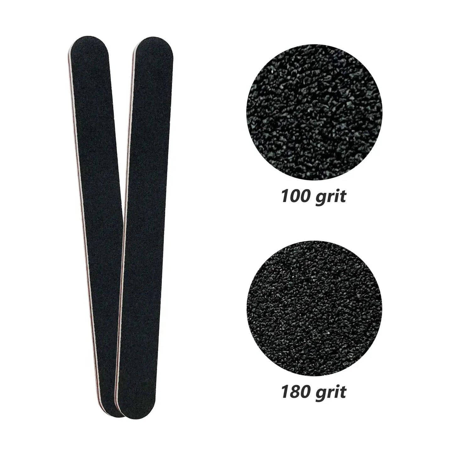 100/180 Grit Nail File Nail Buffer, Emery Boards for Nails, Nails Buffer and Shine Kit, for Poly Nails Extension Gel