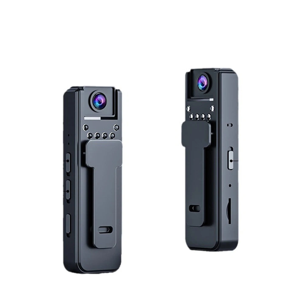 1080P Mini Body Camera 180° Rotatable Lens Body Mounted Camera Small Portable IR Night Vision Police Body Camera for Bike
