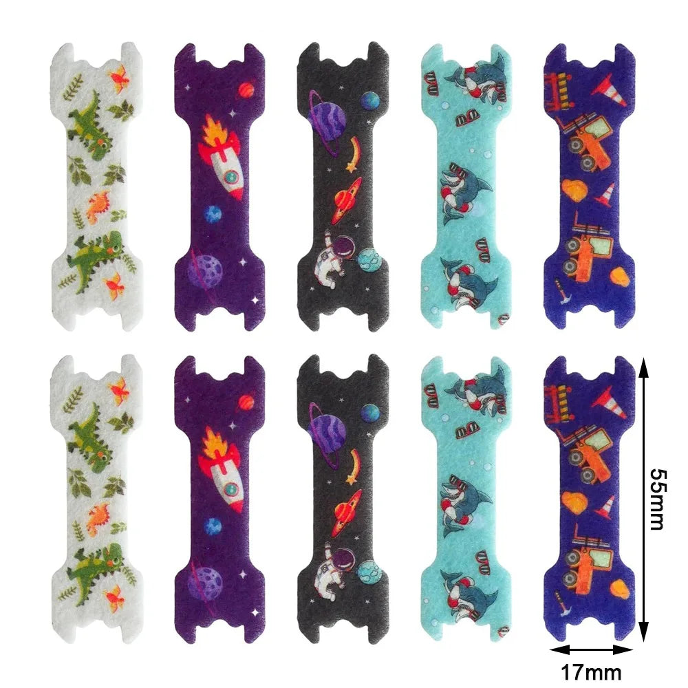 10pcs Nose Tape Cartoon Kids Nasal Strips 44x14mm/55x17mm Breathable Kids Breathing Strips Breathing Snoring Strips Boy Gril