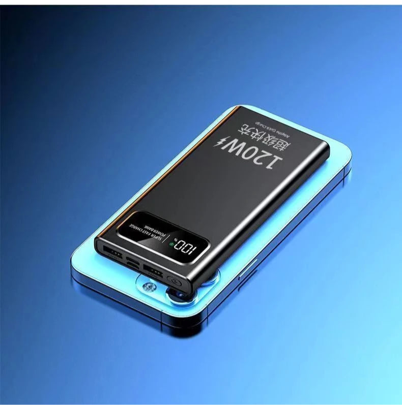 BCAK New 120W Super Fast Charging Power Bank | 20000mAh Large Capacity Portable Mobile Power Supply