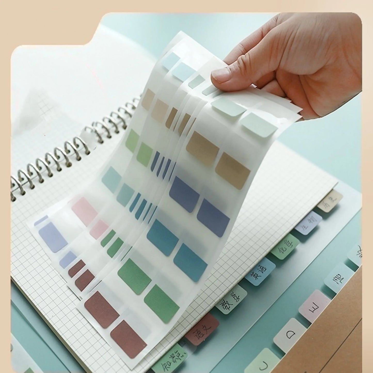 Writable and Removable Index TabsLabel StickersLoose-leaf NotebookBook ClassificatioSmall Strip MarkersnSticky Notes Tabs
