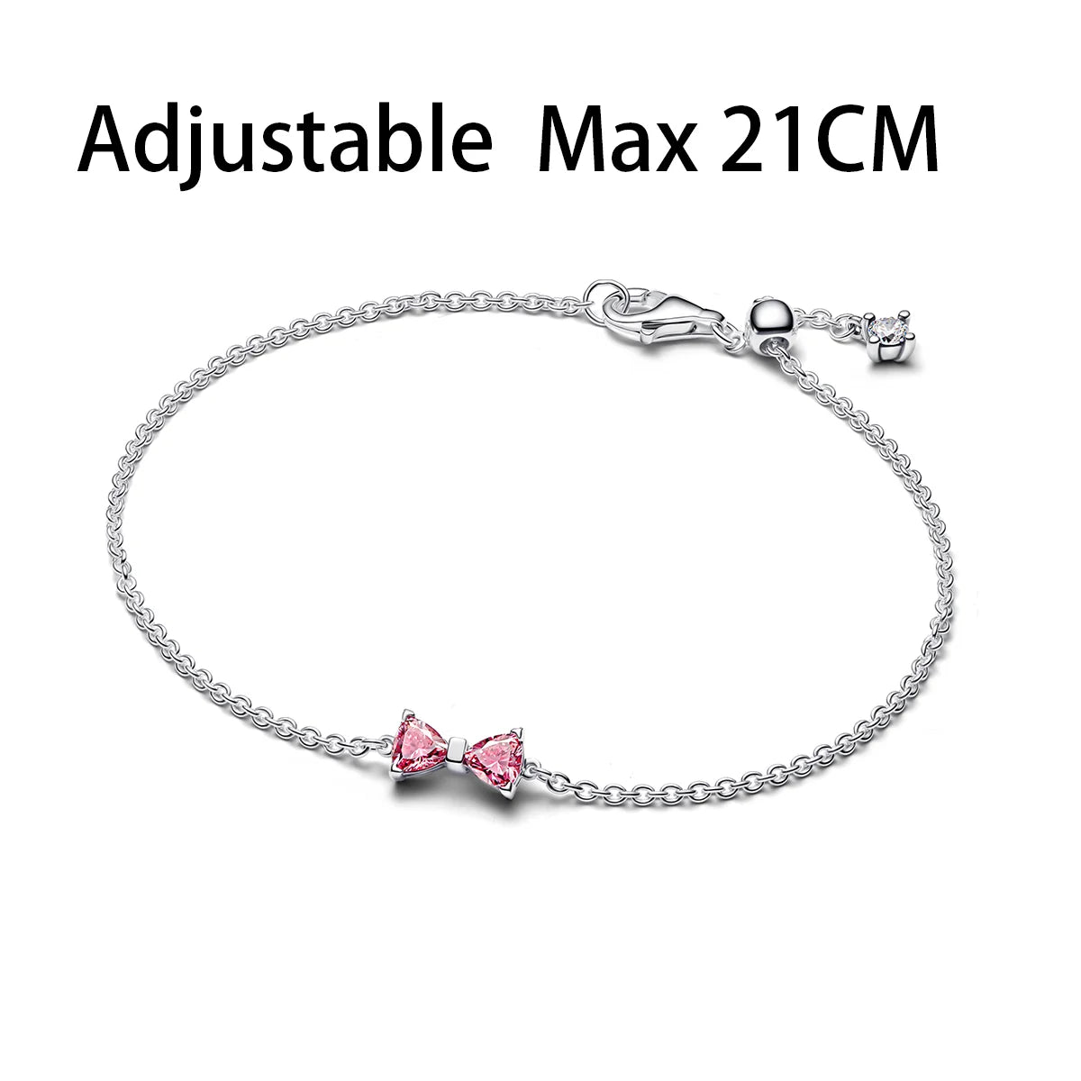 New Original 925 Sterling Silver Butterfly Necklace Star Moon Heart Key Lock Chain Link for Women Jewelry Valentine's Day Gift