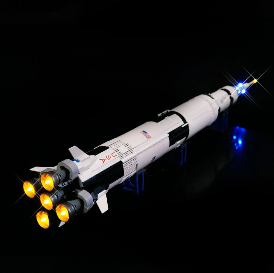 In Stock Apollo Saturn V 100Cm Space Rocket Building Blocks Bricks Moc 21309 Display Kids Adults Toys Christmas Birthday Gifts