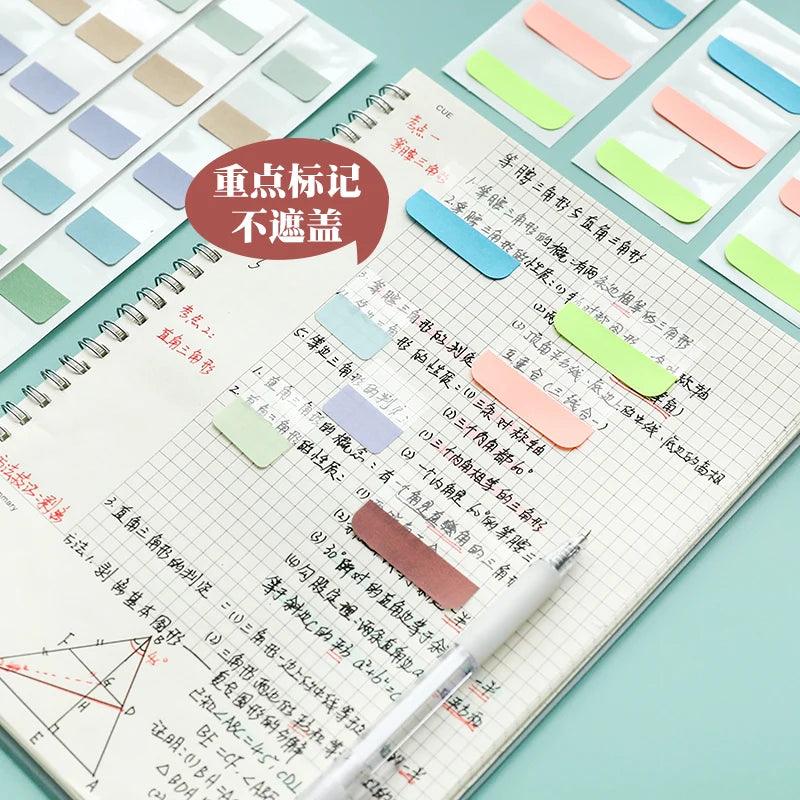 Writable and Removable Index TabsLabel StickersLoose-leaf NotebookBook ClassificatioSmall Strip MarkersnSticky Notes Tabs